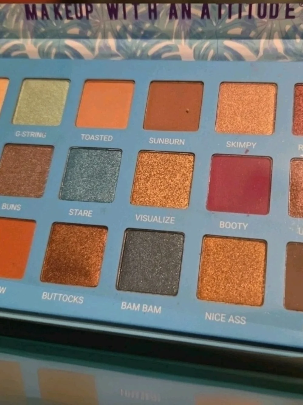 RUDE Cosmetics Bikini Bottom 18-Color Eyeshadow Palette Shimmer